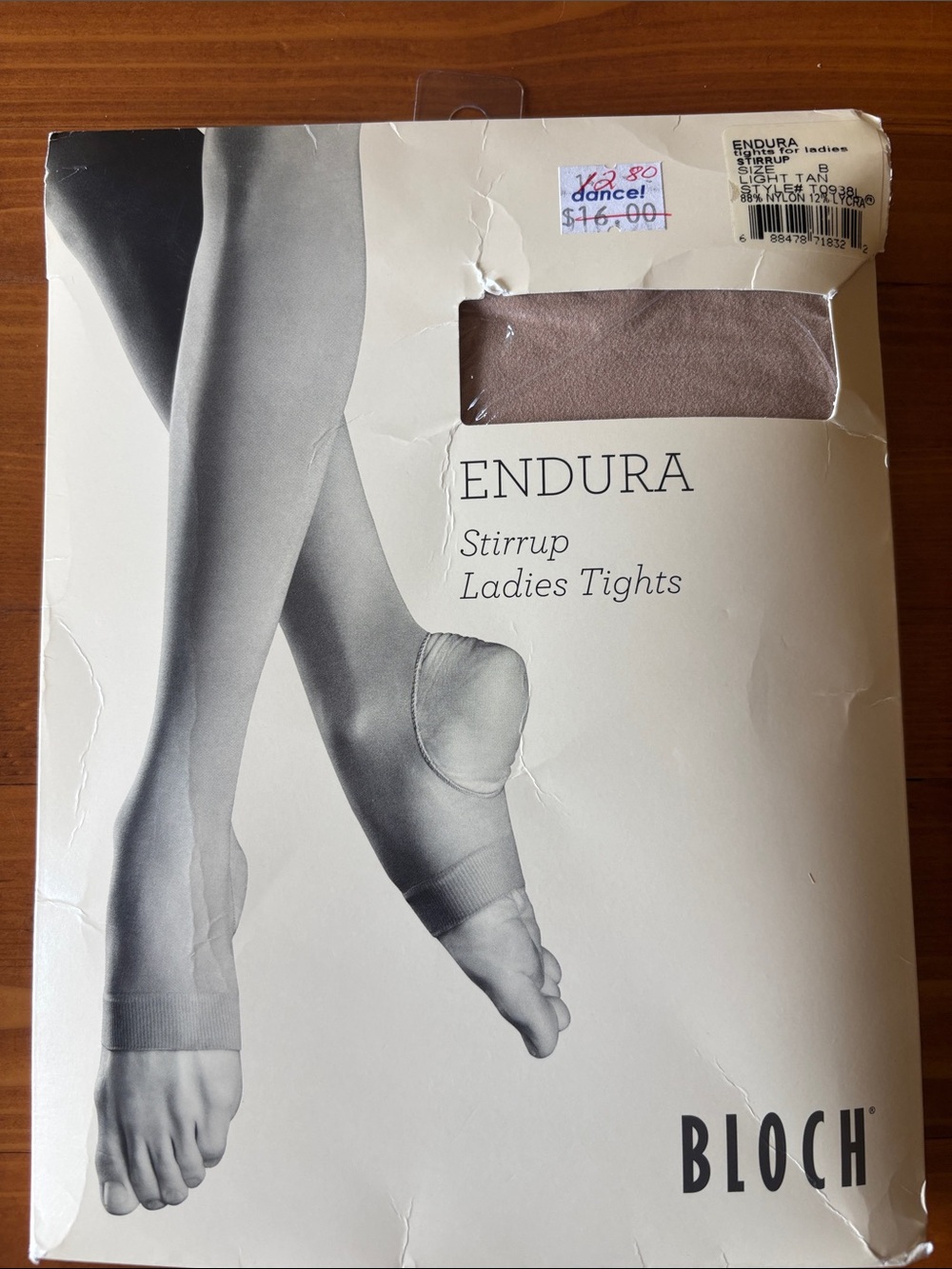Bloch Endura Stirrup Ladies Tights in Light Tan